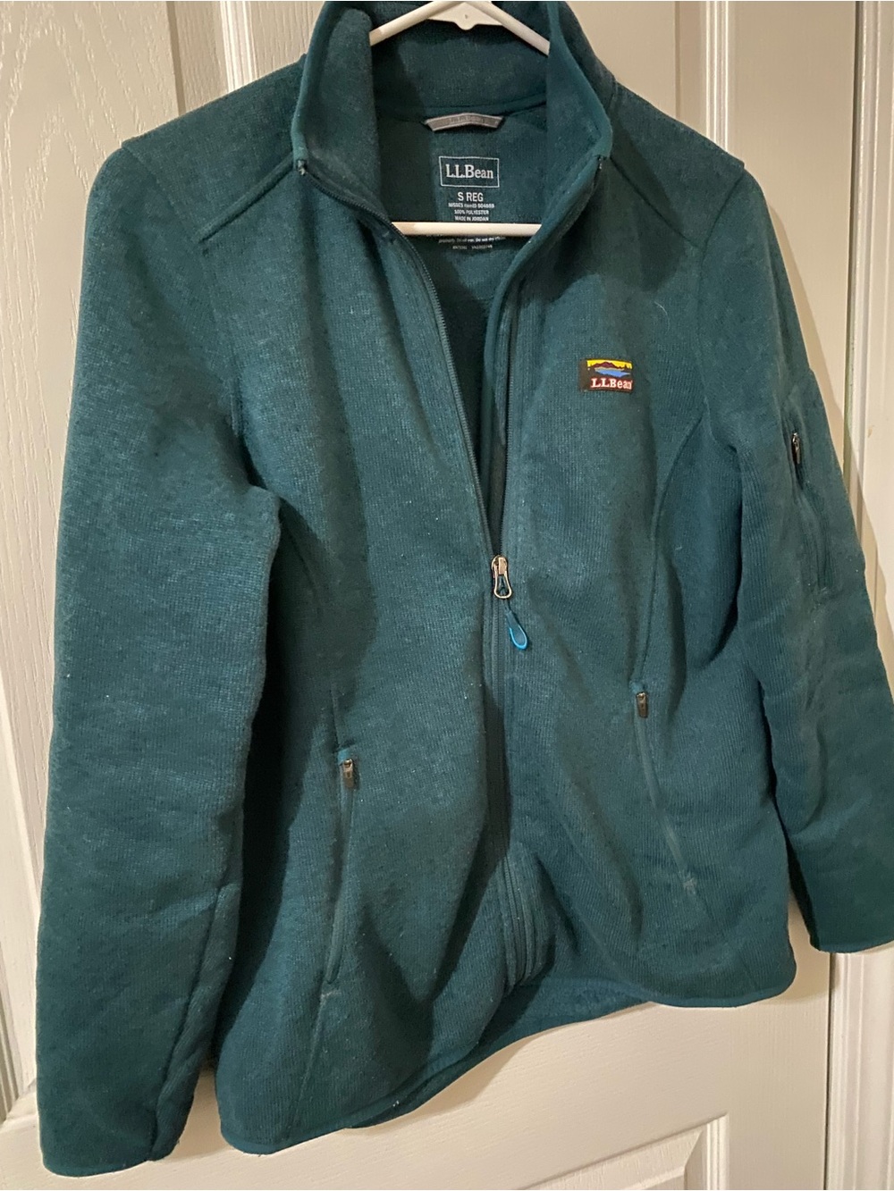L.L.Bean Jacket Womens S Regular Sweater Fleece Full Zip Pockets Outdoor Green